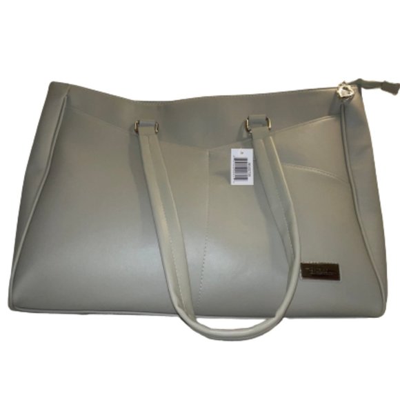 Belle Russo Handbags - 🆕Belle Russo Grey/Silver Leather Laptop Bag